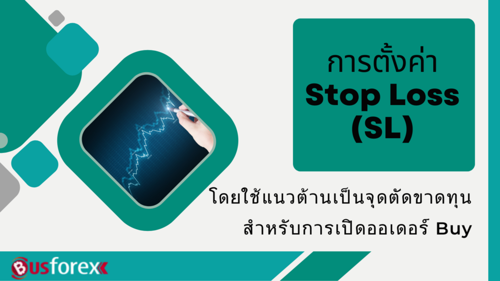 การตั้งค่า Stop Loss (SL) โดยใช้แนวต้านเป็นจุดตัดขาดทุนสำหรับการเปิดออเดอร์ Buy