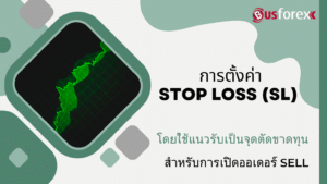 การตั้งค่า Stop Loss (SL) โดยใช้แนวรับเป็นจุดตัดขาดทุนสำหรับการเปิดออเดอร์ Sell