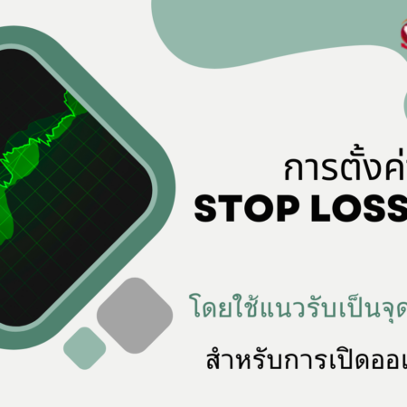 การตั้งค่า Stop Loss (SL) โดยใช้แนวรับเป็นจุดตัดขาดทุนสำหรับการเปิดออเดอร์ Sell