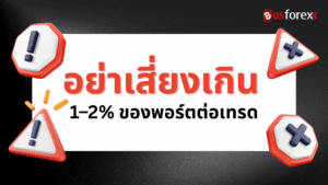 อย่าเสี่ยงเกิน 1–2% ของพอร์ตต่อเทรด